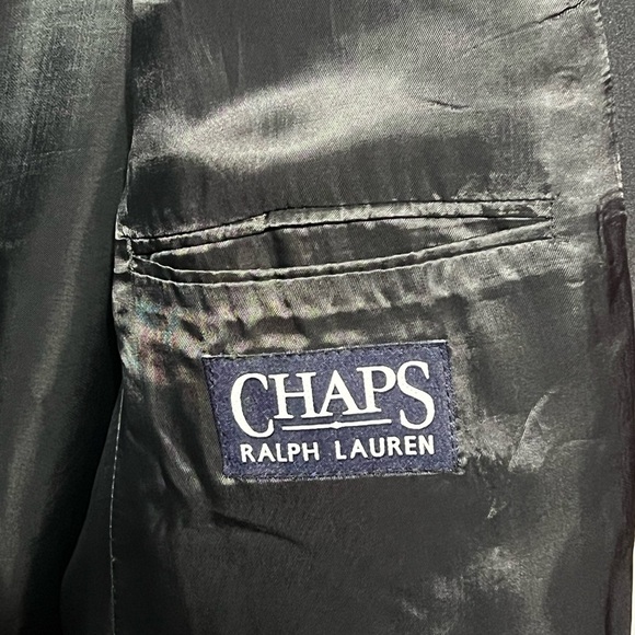 Chaps Ralph Lauren VTG Blazer Men’s Black Single-Breast Suit Jacket 48T - Picture 7 of 8